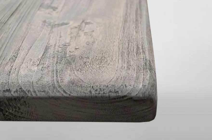 Casa Padrino Landhaus Couchtisch Eiche Rustic Grey 140 x 80 cm - Barock Stil Salon Wohnzimmer Tisch Eiche Massiv