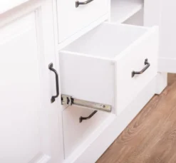 Casa Padrino Landhausstil Badezimmer Set Weiß / Naturfarben - 1 Doppelwaschtisch & 1 Wandspiegel - Massivholz Badezimmermöbel im Landhausstil