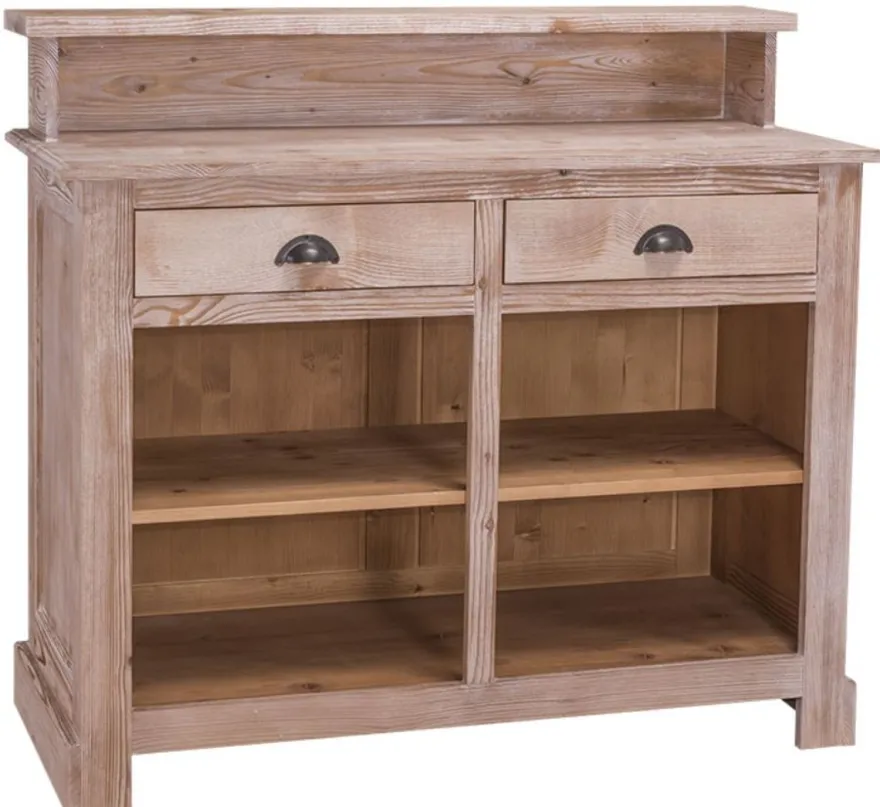 Casa Padrino Landhausstil Barschrank aus Kiefernholz Naturfarben 120 x 51 x H. 107 cm