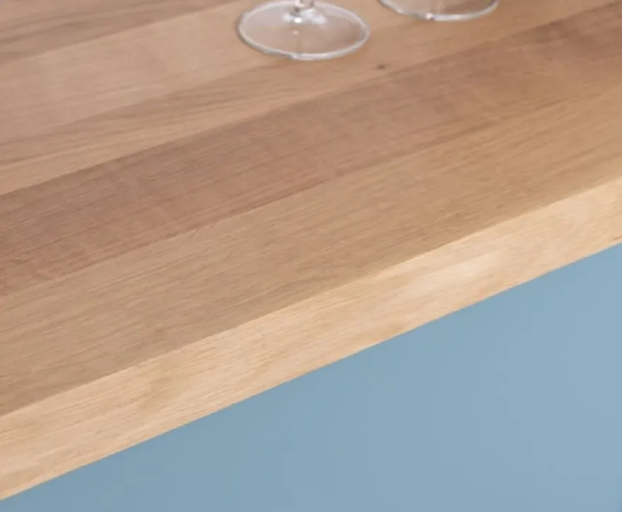 Casa Padrino Landhausstil Bar Theke Hellblau / Naturfarben 180 x 68 x H. 120 cm - Massivholz Thekentisch - Massivholz Barmöbel - Barmöbel im Landhausstil - Landhausstil Einrichtung