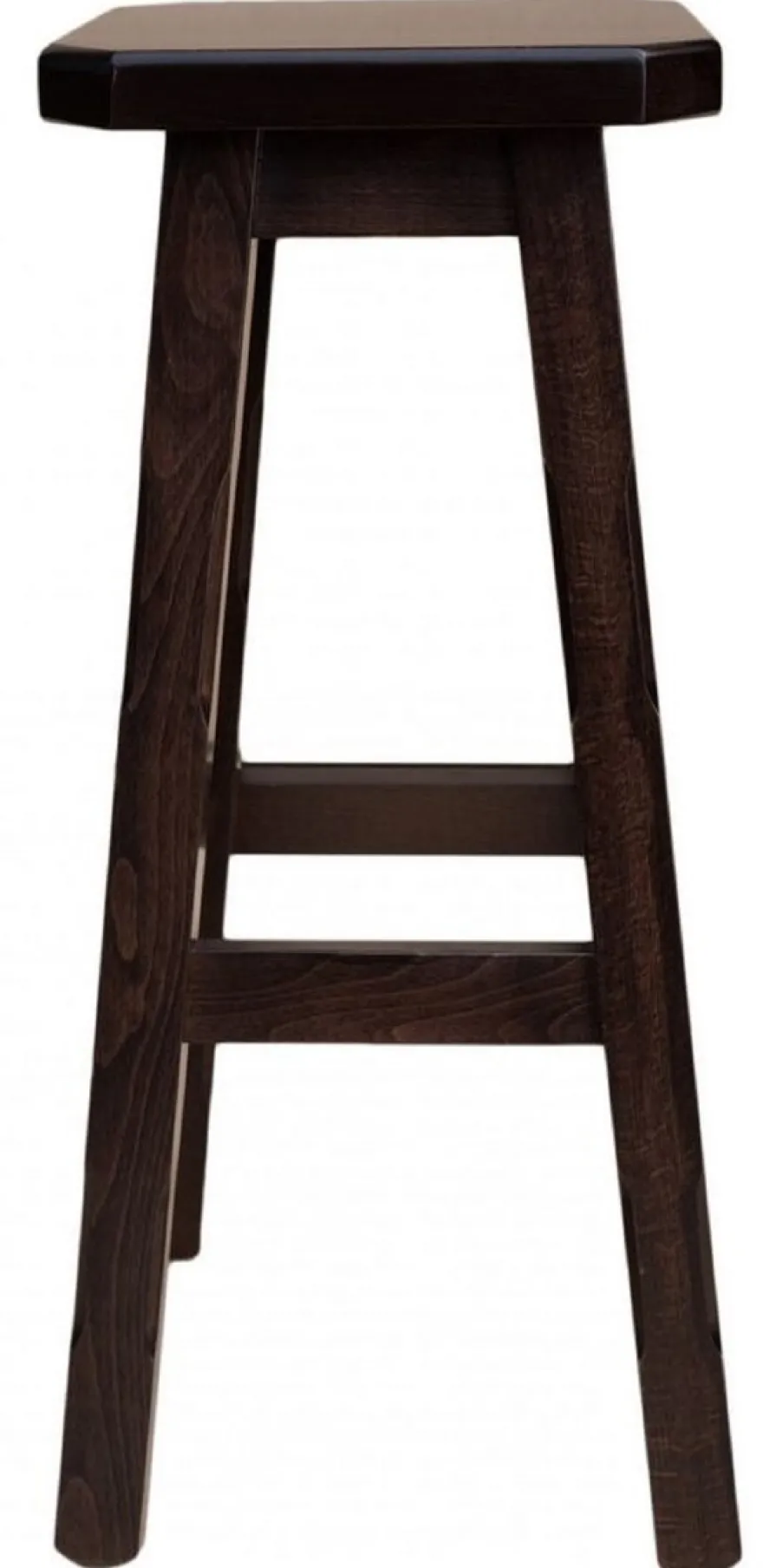 Casa Padrino Landhausstil Barhocker Dunkelbraun H. 80 cm - Massivholz Bar Möbel