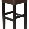 Casa Padrino Landhausstil Barhocker Braun / Schwarz H. 80 cm - Gepolsteter Massivholz Barstuhl