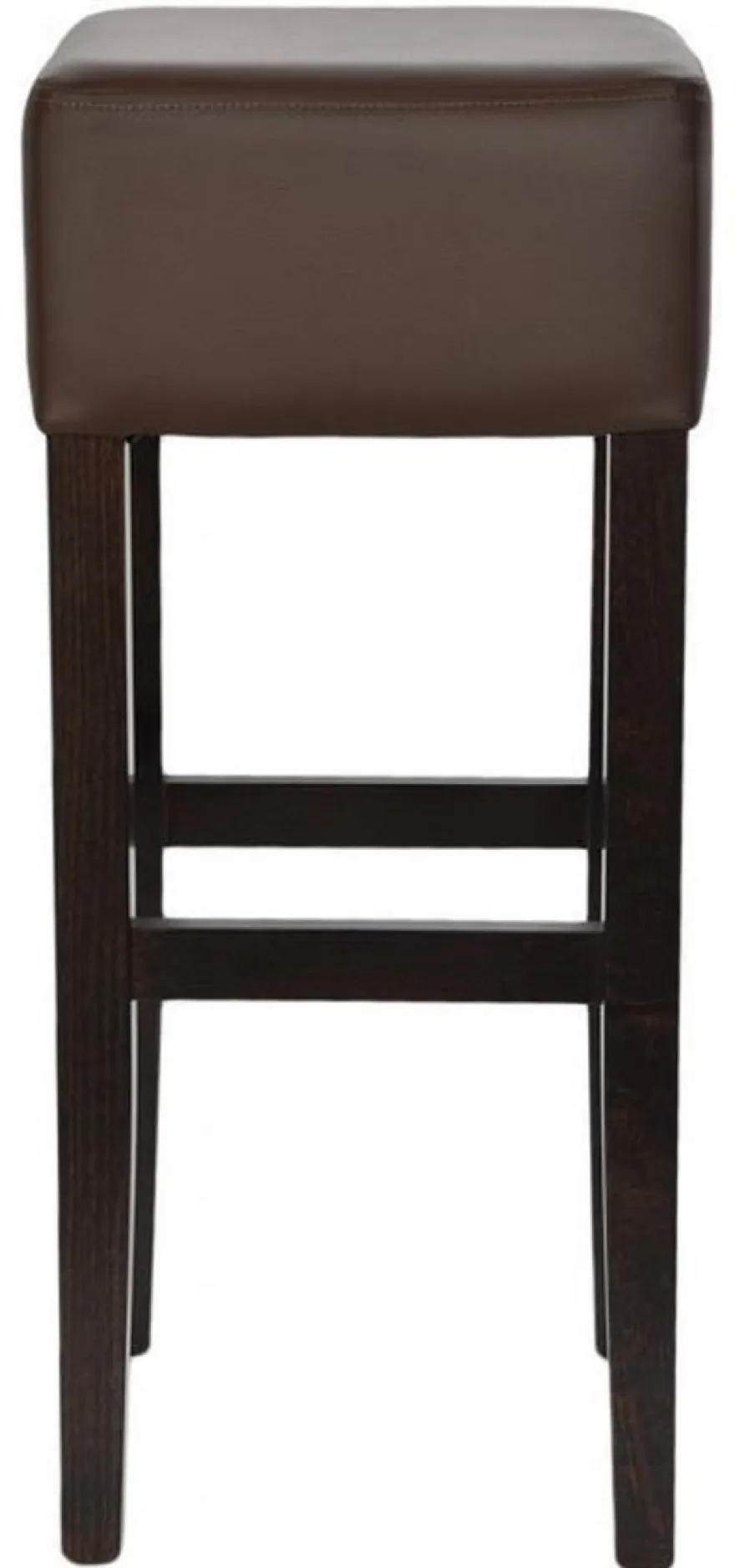 Casa Padrino Landhausstil Barhocker Braun / Schwarz H. 80 cm - Gepolsteter Massivholz Barstuhl