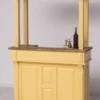 Casa Padrino Landhausstil Bar Theke Gelb / Braun 140 x 51 x H. 210 cm - Massivholz Thekentisch - Massivholz Barmöbel - Barmöbel im Landhausstil - Landhausstil Einrichtung