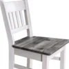 Casa Padrino Landhausstil Barstuhl Weiß / Schwarz 47 x 47 x H. 107 cm - Landhausstil Möbel