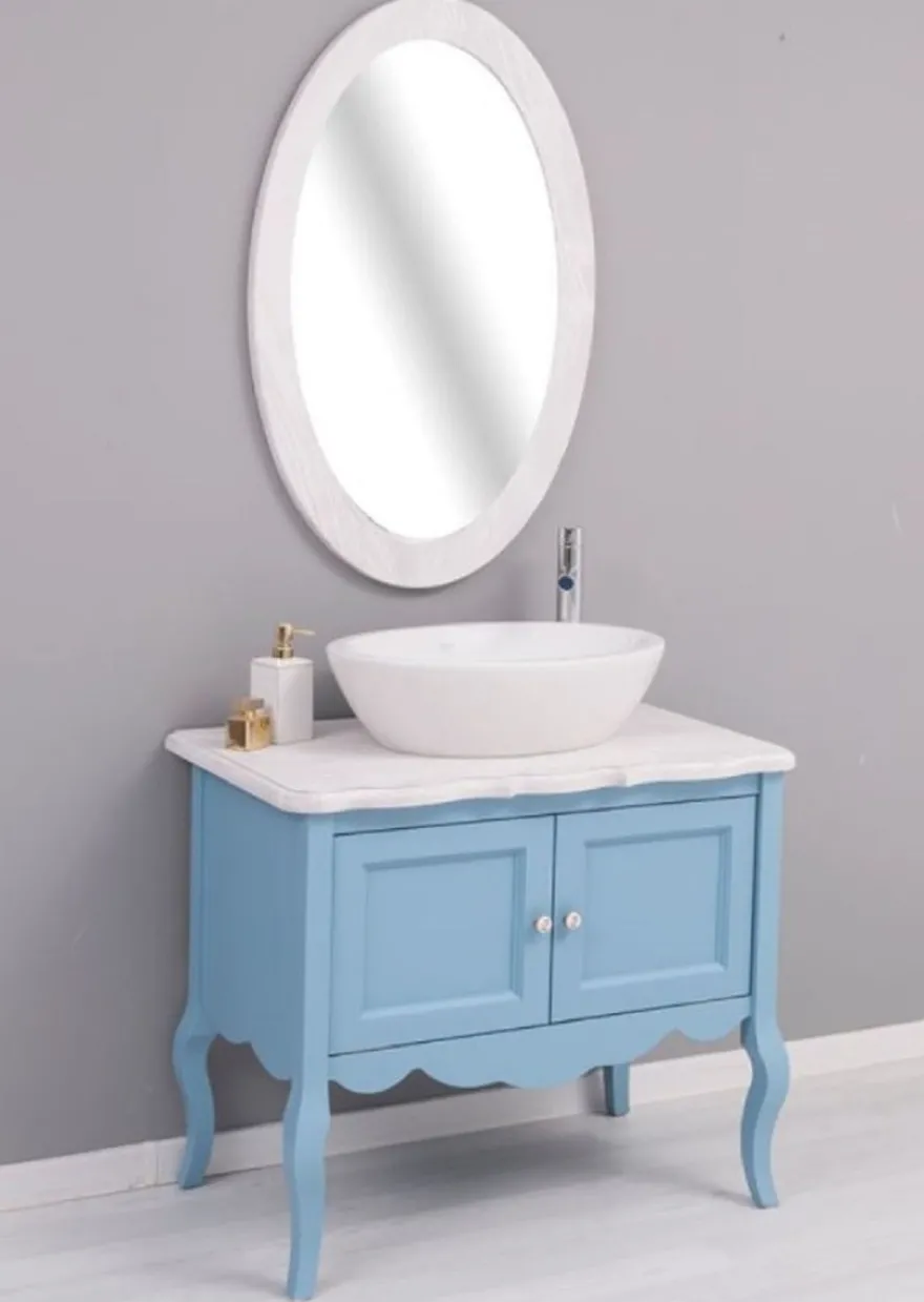 Casa Padrino Landhausstil Badezimmer Set Hellblau / Hellgrau - Landhausstil Badezimmer Möbel