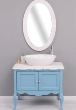 Casa Padrino Landhausstil Badezimmer Set Hellblau / Hellgrau - Landhausstil Badezimmer Möbel