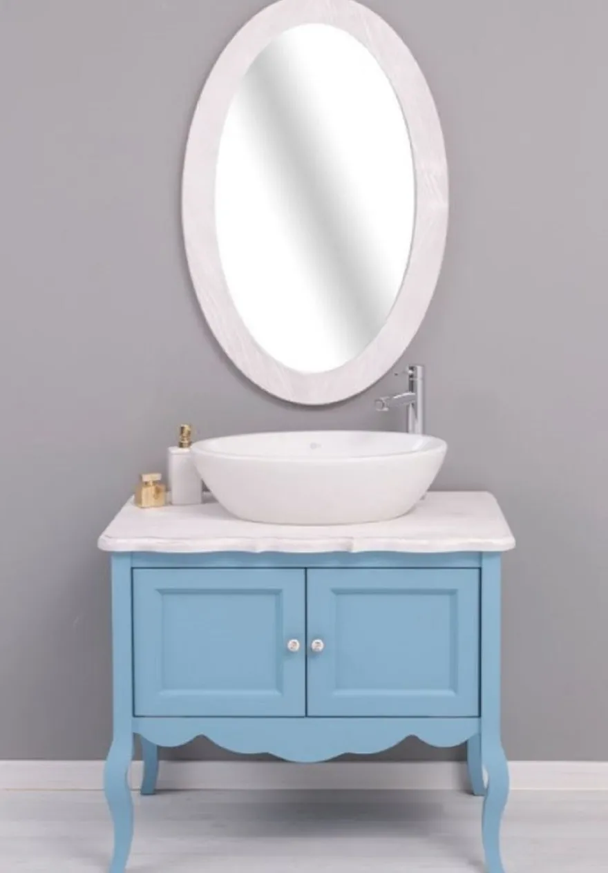 Casa Padrino Landhausstil Badezimmer Set Hellblau / Hellgrau - Landhausstil Badezimmer Möbel