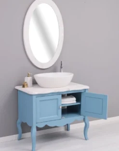 Casa Padrino Landhausstil Badezimmer Set Hellblau / Hellgrau - Landhausstil Badezimmer Möbel