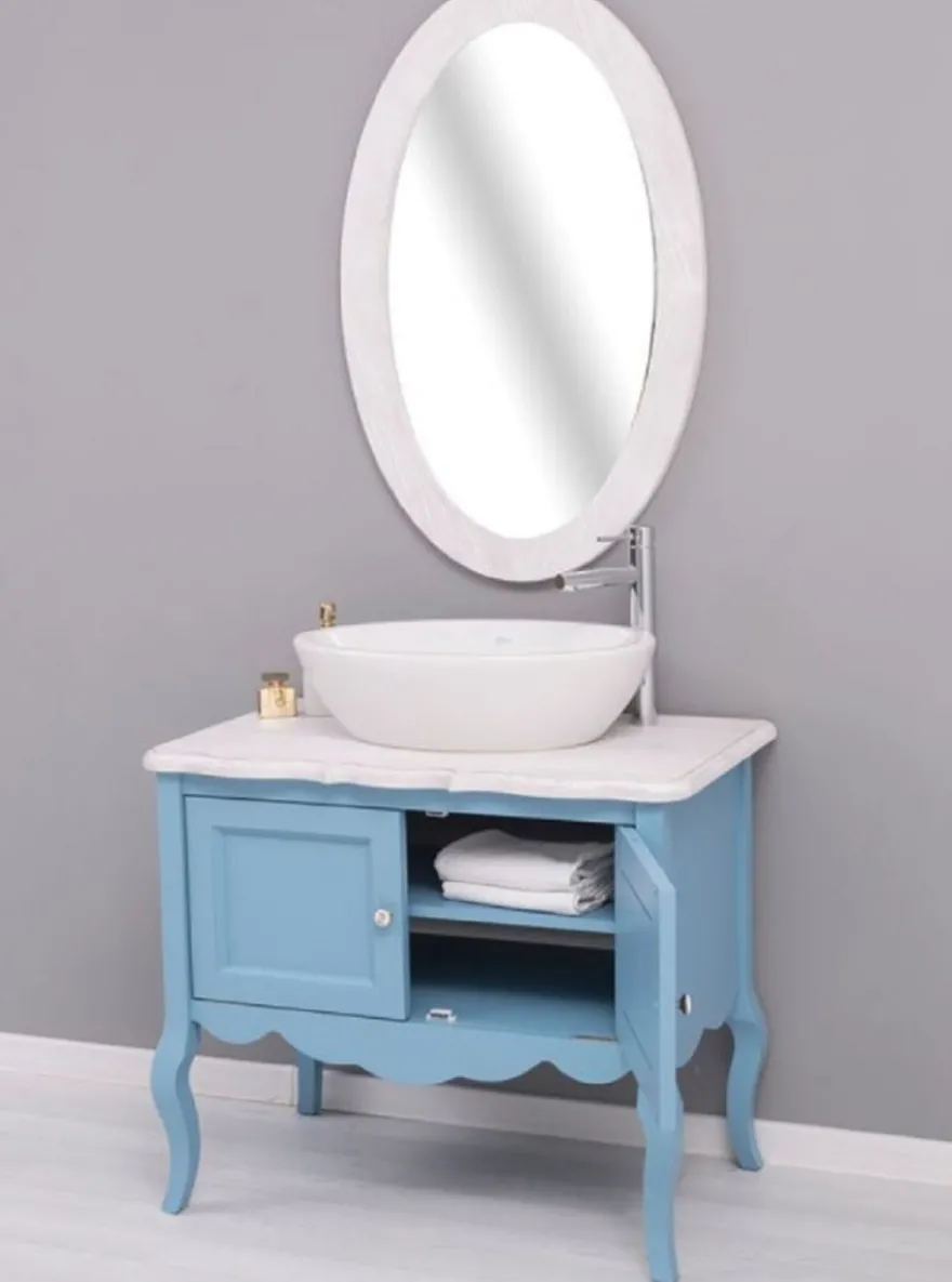 Casa Padrino Landhausstil Badezimmer Set Hellblau / Hellgrau - Landhausstil Badezimmer Möbel