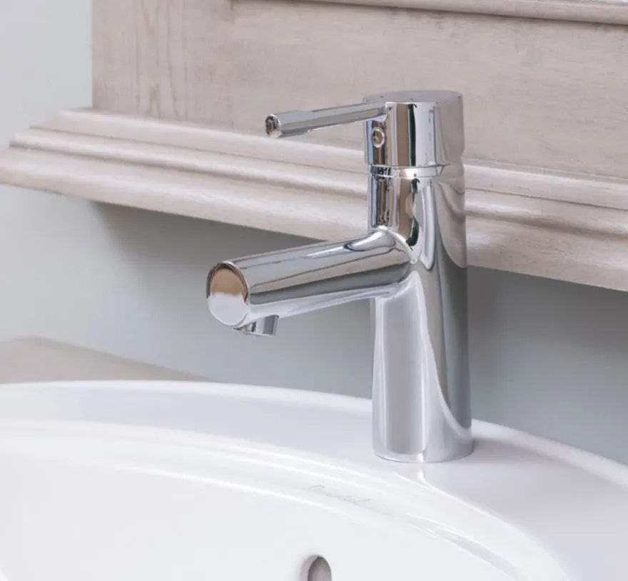 Casa Padrino Landhausstil Badezimmer Set Grau - 1 Doppelwaschtisch & 2 Waschbecken & 2 Wasserhähne & 1 Wandspiegel - Massivholz Badezimmermöbel im Landhausstil