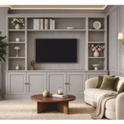 Casa Padrino Landhausstil Bücherschrank Hellgrau 254 cm - Landhausstil Möbel