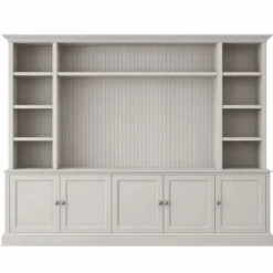 Casa Padrino Landhausstil Bücherschrank Hellgrau 254 cm - Landhausstil Möbel