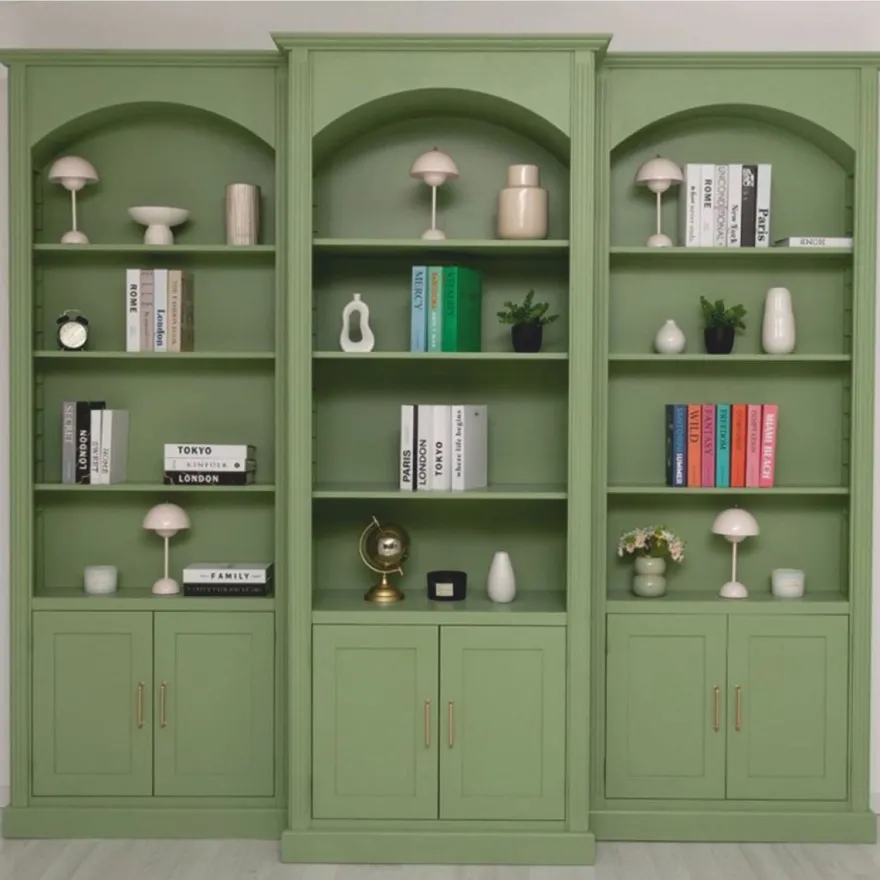 Casa Padrino Landhausstil Bücherschrank 3er Set Hellgrün - Landhausstil Möbel