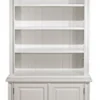 Casa Padrino Landhausstil Bücherschrank Weiß 118 x 53 x H. 223 cm - Wohnzimmerschrank mit 2 Türen - Möbel im Landhausstil
