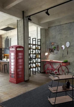 Casa Padrino Landhausstil Bücherschrank Telefonzelle Antik Rot 55 x 51,5 x H. 180 cm - Telefonzellen Regalschrank im englischen Stil - Wohnzimmer Möbel im Landhausstil - Landhausstil Möbel