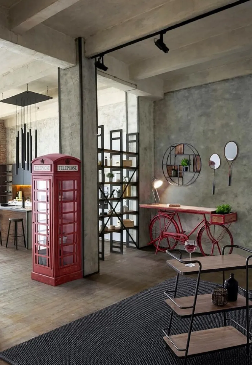 Casa Padrino Landhausstil Bücherschrank Telefonzelle Antik Rot 55 x 51,5 x H. 180 cm - Telefonzellen Regalschrank im englischen Stil - Wohnzimmer Möbel im Landhausstil - Landhausstil Möbel