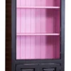 Casa Padrino Landhausstil Bücherschrank Antik Stil Schwarz / Rosa 78 x 39 x H. 210 cm