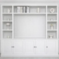 Casa Padrino Landhausstil Bücherschrank Weiß 254 cm - Landhausstil Möbel