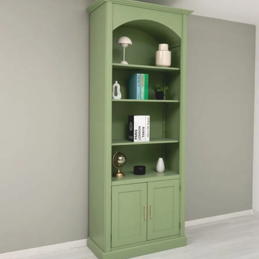 Casa Padrino Landhausstil Bücherschrank Hellgrün 102 x H. 250 cm - Landhausstil Möbel