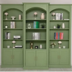 Casa Padrino Landhausstil Bücherschrank Hellgrün 102 x H. 250 cm - Landhausstil Möbel