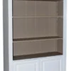 Casa Padrino Landhausstil Bücherschrank Weiß / Grau 119 x 39 x H. 197 cm - Wohnzimmerschrank im Landhausstil