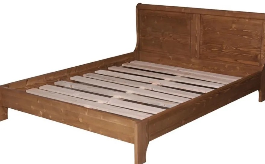 Casa Padrino Landhausstil Bett Braun 160 x 200 cm - Massivholz Doppelbett - Landhausstil Schlafzimmermöbel