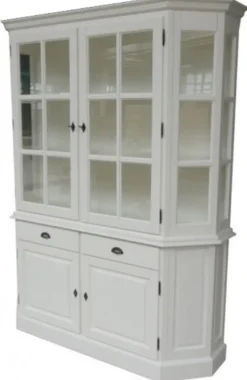 Casa Padrino Landhaus Stil Buffetschrank Shabby Chic, 2 Türen & 2 Schubladen, Weiß, 160 x 50 x 220 cm