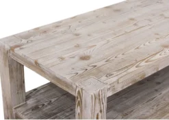 Casa Padrino Landhausstil Couchtisch Naturfarben 120 x 60 x H. 45 cm - Wohnzimmertisch aus Massivholz