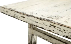 Casa Padrino Landhausstil Couchtisch Antik Stil Weiß 140 x 54 x H. 43 cm - Massives Kiefernholz Wohnzimmertisch