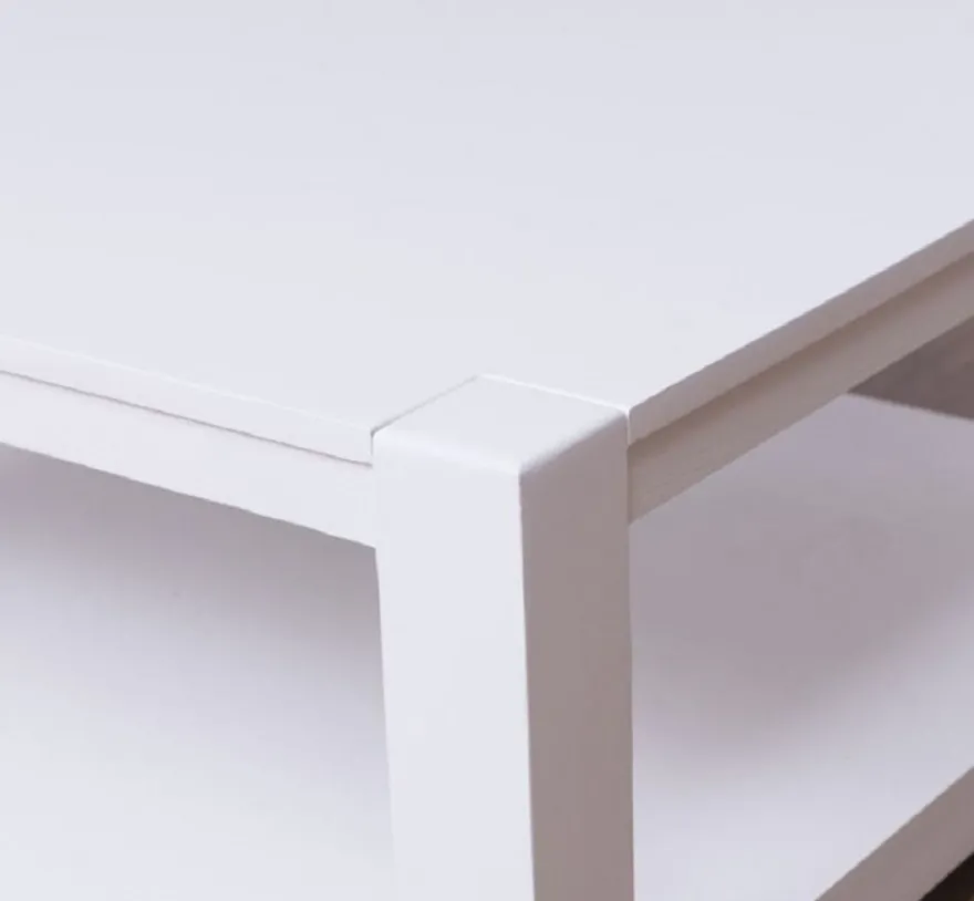 Casa Padrino Landhausstil Couchtisch Weiß 90 x 90 x H. 45 cm - Massivholz Wohnzimmertisch - Möbel im Landhausstil
