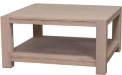 Casa Padrino Landhausstil Couchtisch aus massivem Holz, Naturfarben 90 x 90 x H. 45 cm