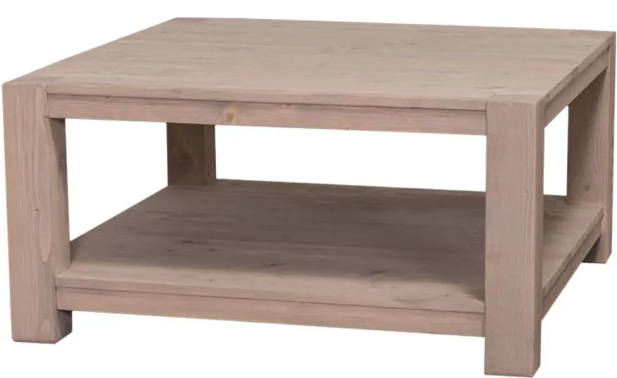 Casa Padrino Landhausstil Couchtisch aus massivem Holz, Naturfarben 90 x 90 x H. 45 cm