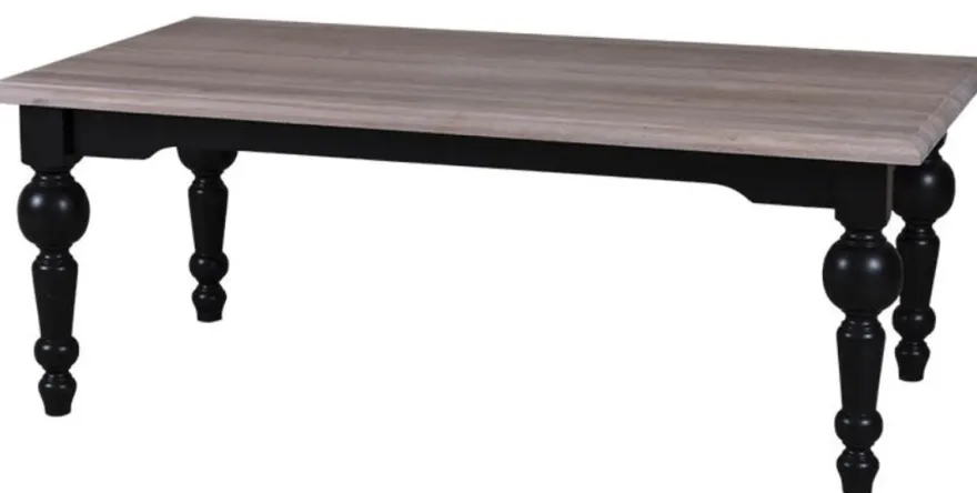 Casa Padrino Landhausstil Couchtisch mit Eichenholz Tischplatte 120 x 65 x H. 45 cm - Luxus Qualität