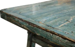Casa Padrino Landhausstil Couchtisch aus Kiefernholz im Antik Stil Blau 140 x 54 x H. 43 cm