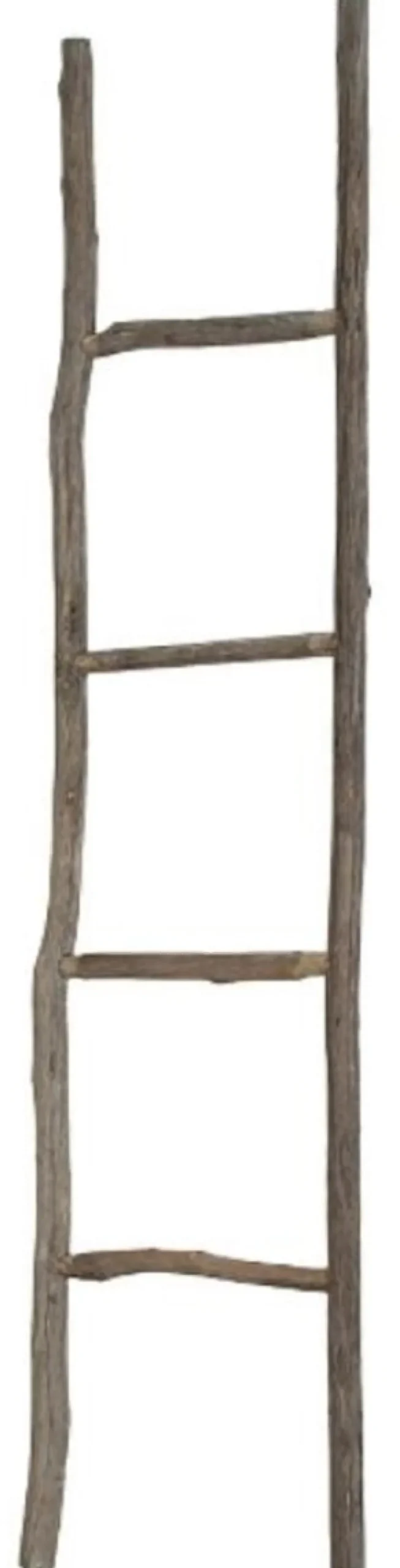 Casa Padrino Landhausstil Deko Holzleiter Naturfarben 37 x 4 x H. 160 cm - Handgefertigte Leiter mit 4 Sprossen