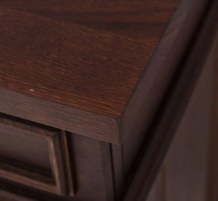 Casa Padrino Landhausstil Doppel Waschbeckenschrank mit 2 Keramik Waschbecken Dunkelbraun / Weiß 150 x 51 x H. 91 cm - Massivholz Badezimmer Möbel im Landhausstil - Landhausstil Möbel