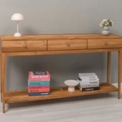 Casa Padrino Landhausstil Eichenholz Konsole Braun 160 cm - Landhausstil Möbel