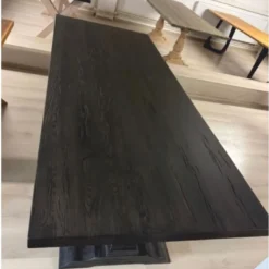Casa Padrino Landhausstil Esstisch Schwarz 240 cm - Rustikale Esszimmer Möbel