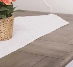 Casa Padrino Landhausstil Esstisch Braun / Weiß 160-200 x 90 x H. 78 cm - Massivholz Küchentisch mit ausziehbarer Eichenholz Tischplatte