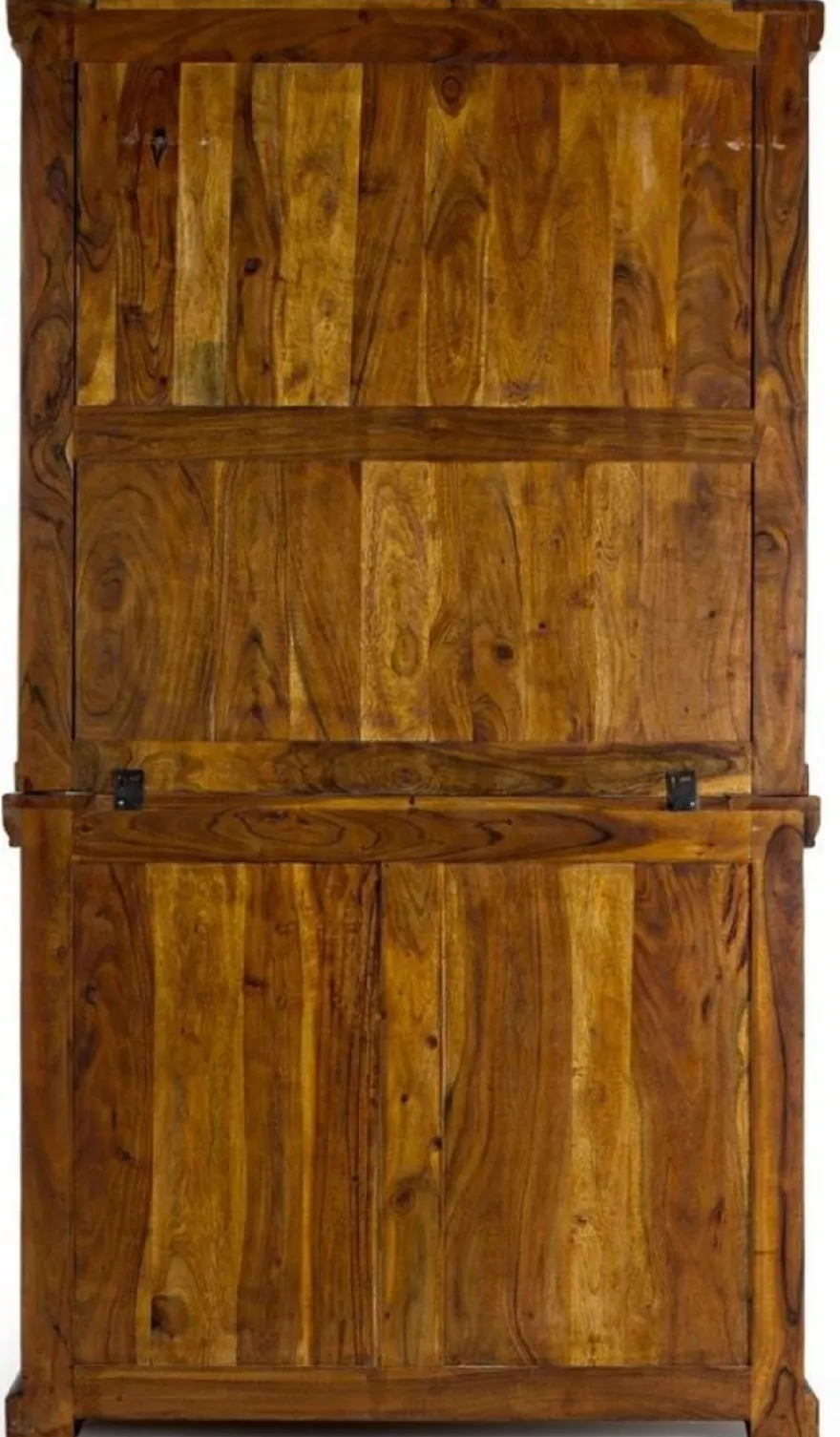 Casa Padrino Landhausstil Esszimmerschrank Braun / Naturfarben 107 x 45 x H. 190 cm - Massivholz Küchenschrank - Esszimmer Möbel im Landhausstil - Landhausstil Esszimmer Einrichtung