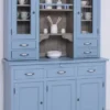 Casa Padrino Landhausstil Esszimmerschrank Hellblau / Grau 137 x 50 x H. 197 cm - Massivholz Küchenschrank - Esszimmer Möbel im Landhausstil - Landhausstil Esszimmer Einrichtung