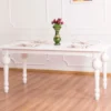 Casa Padrino Landhausstil Esstisch Weiß 180 x 90 x H. 78 cm - Esszimmermöbel im Landhausstil