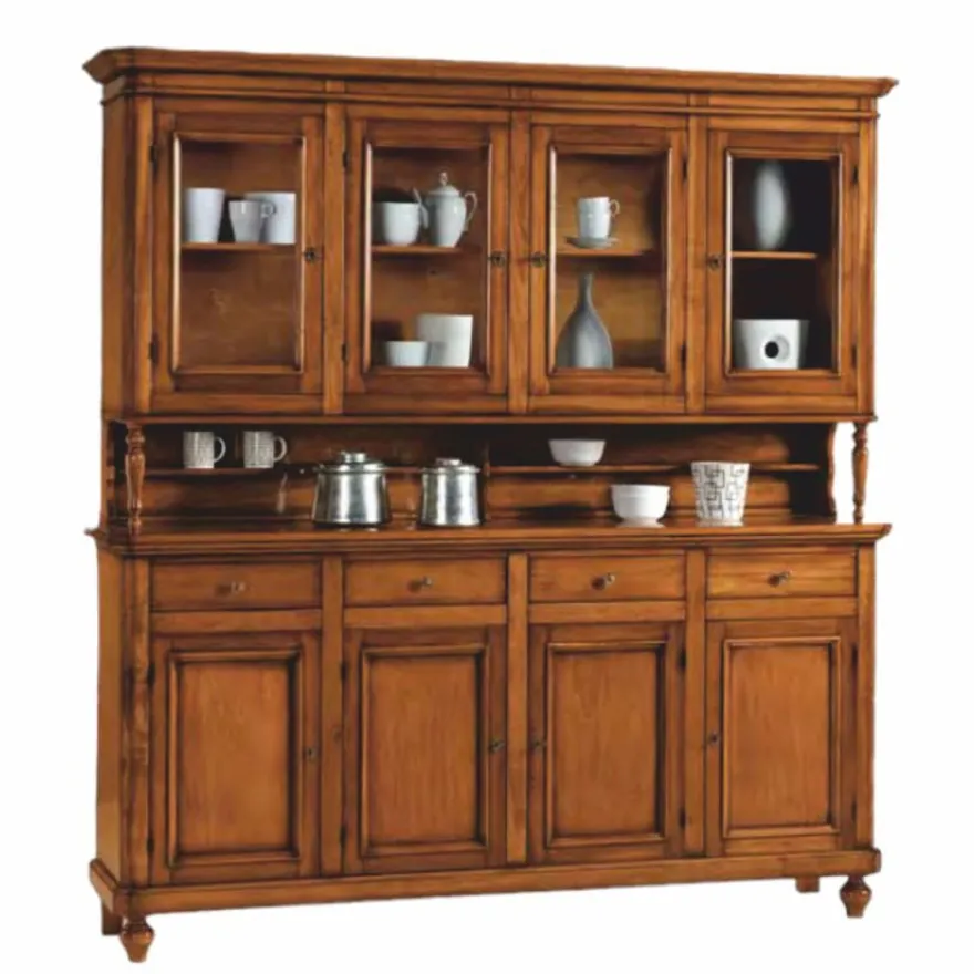 Casa Padrino Landhausstil Esszimmer Schrank Braun 195 x 47 x H. 213 cm - Esszimmer Möbel