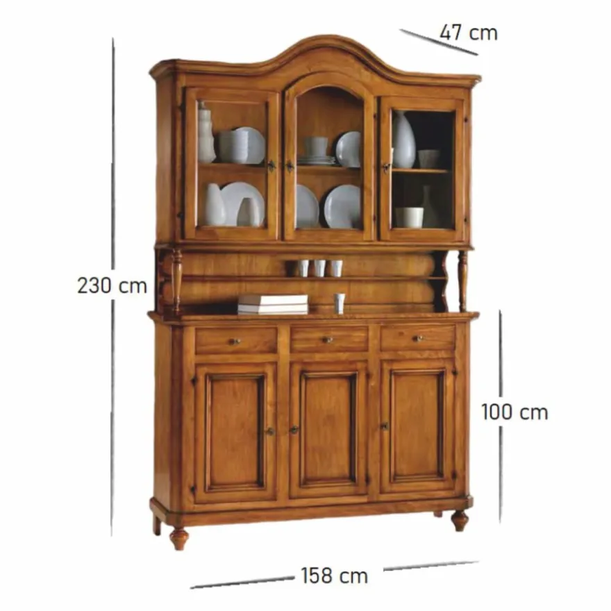 Casa Padrino Landhausstil Esszimmer Schrank Braun 158 x 47 x H. 230 cm - Esszimmer Möbel