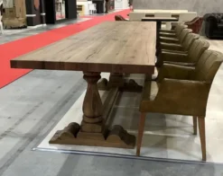 Casa Padrino Landhausstil Esstisch Braun - Verschiedene Größen - Rustikaler Massivholz Küchentisch - Rustikale Massivholz Esszimmer Möbel - Landhausstil Esszimmer Möbel