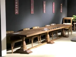 Casa Padrino Landhausstil Esstisch Braun - Verschiedene Größen - Rustikaler Massivholz Küchentisch - Rustikale Massivholz Esszimmer Möbel - Landhausstil Esszimmer Möbel