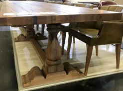 Casa Padrino Landhausstil Esstisch Braun - Verschiedene Größen - Rustikaler Massivholz Küchentisch - Rustikale Massivholz Esszimmer Möbel - Landhausstil Esszimmer Möbel