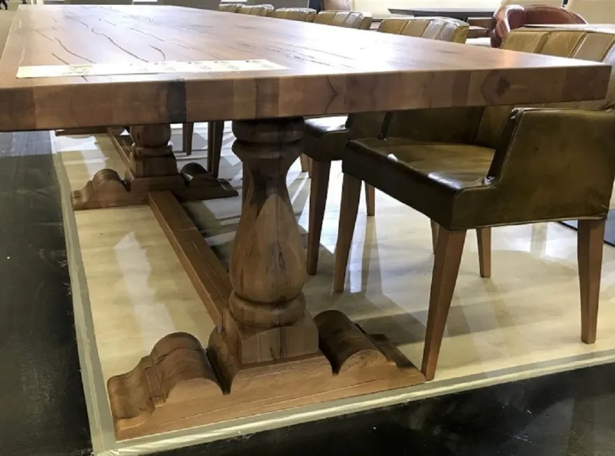 Casa Padrino Landhausstil Esstisch Braun - Verschiedene Größen - Rustikaler Massivholz Küchentisch - Rustikale Massivholz Esszimmer Möbel - Landhausstil Esszimmer Möbel