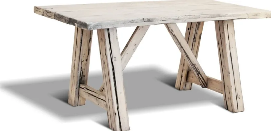 Casa Padrino Landhausstil Esstisch Antik Weiß - Verschiedene Größen - Rustikaler Massivholz Küchentisch - Rustikale Massivholz Esszimmer Möbel - Landhausstil Esszimmer Möbel